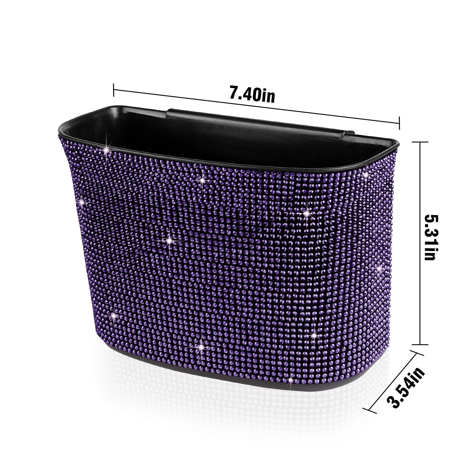 eing 2 x Car Garbage Bags Hanging Trash Bags for Rear Gear Lever Center Console 100% Waterproof Purple - Image 7