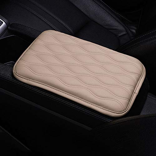 eing Auto Center Console Pad Leather Car Armrest Seat Box Cover Protector Universal Fit,Beige - Image 5