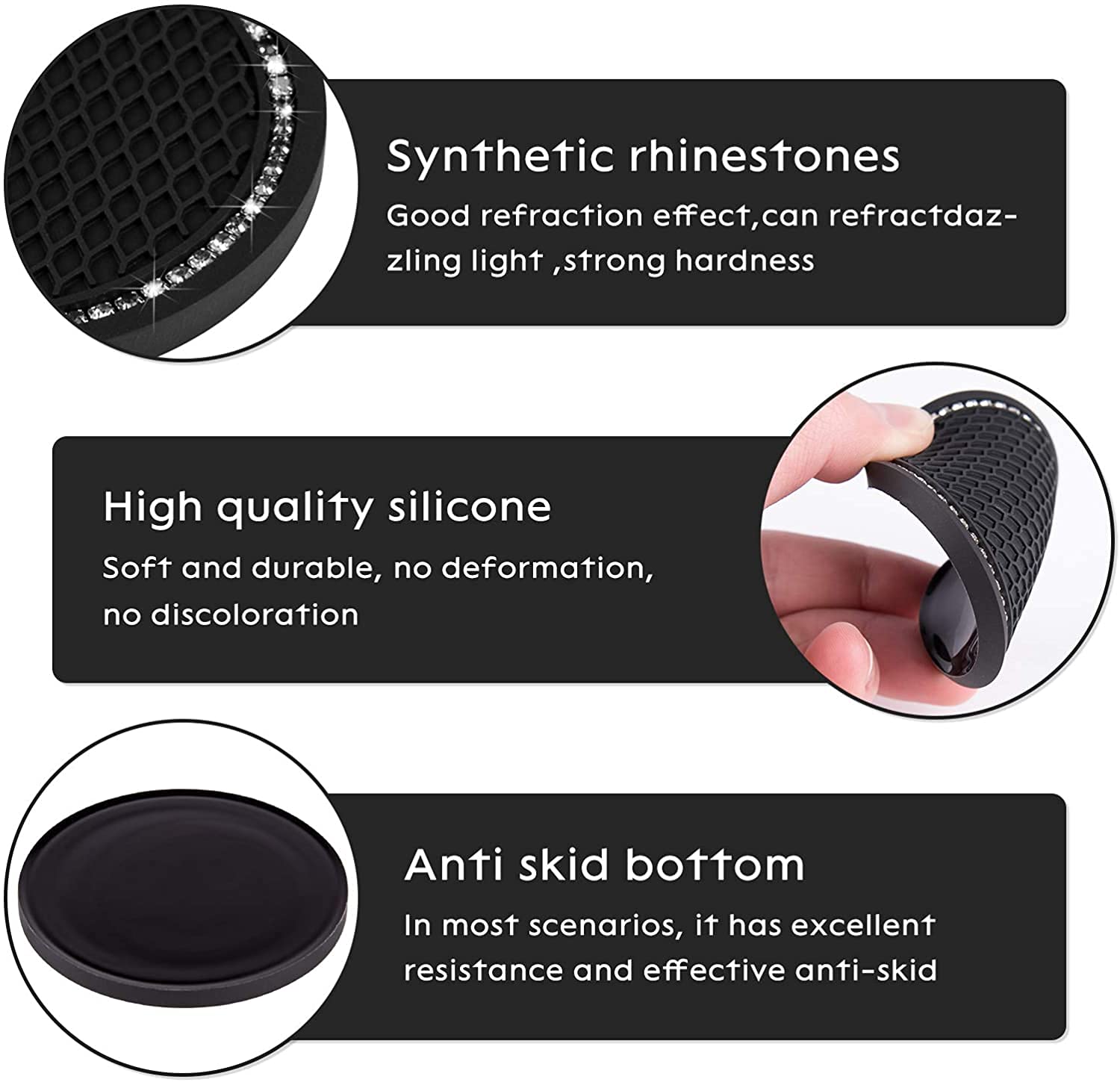 eing Bling Auto Steering Wheel Desk, Laptop,Tablet, Notebook Car Travel Table, Food Eating Hook On Steering Wheel Tray, for Constant Travelers, Fits Most Vehicles Steering Wheels,White - Image 8