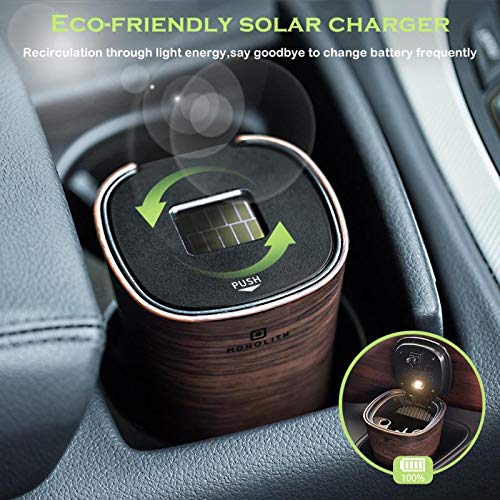 eing Car Ashtray Smokeless Vehicle Cigar Portable Ashtray Cup Holder with LED Blue Light,Automotive Supplies Solar Ashtray for Car Home Office - Image 6