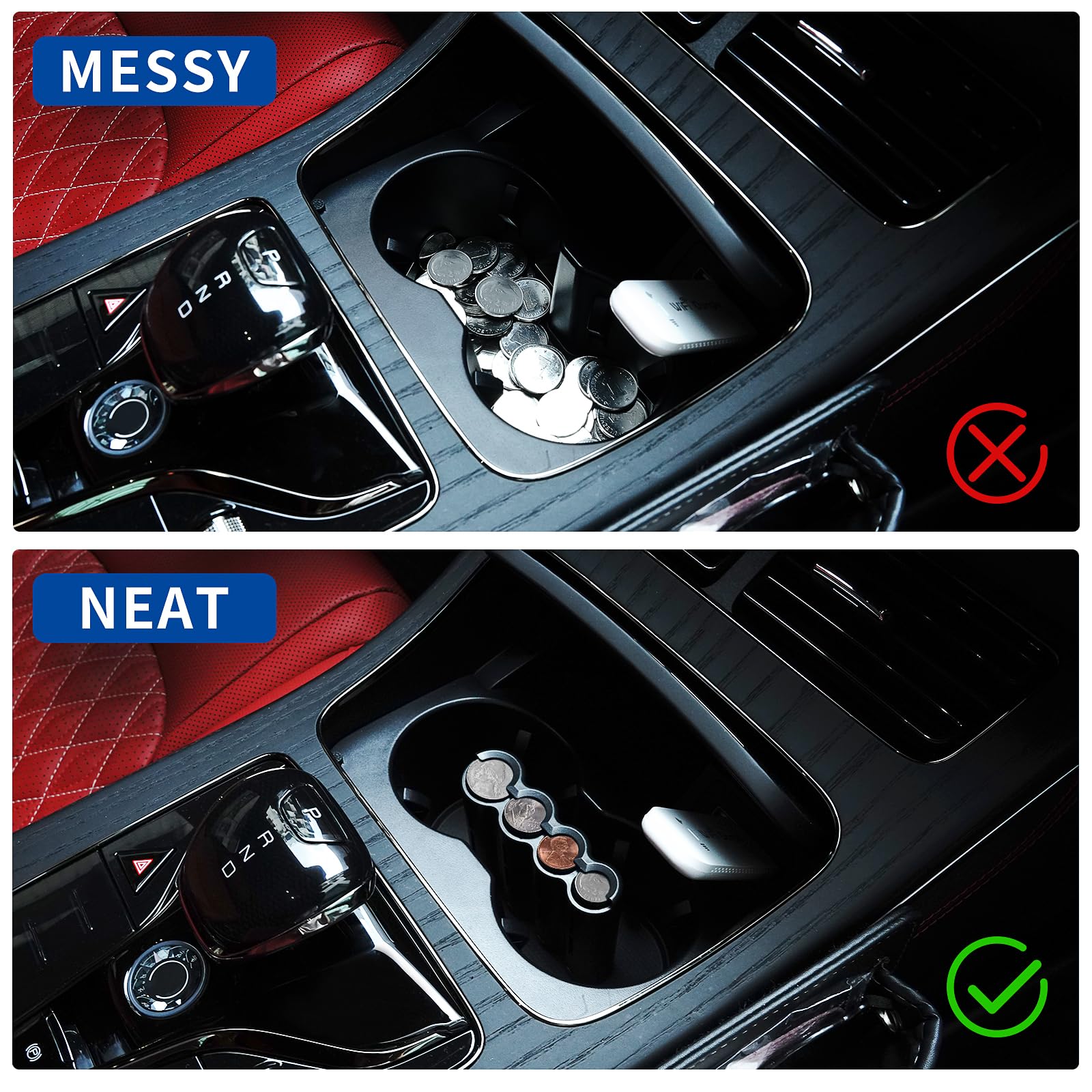 eing Coin Holder, Portable Coin Change Organizer, Universal Coin Storage Coin Holder for Car, Wallets, Pockets (4 Layer / 1 - Pack) - Image 6