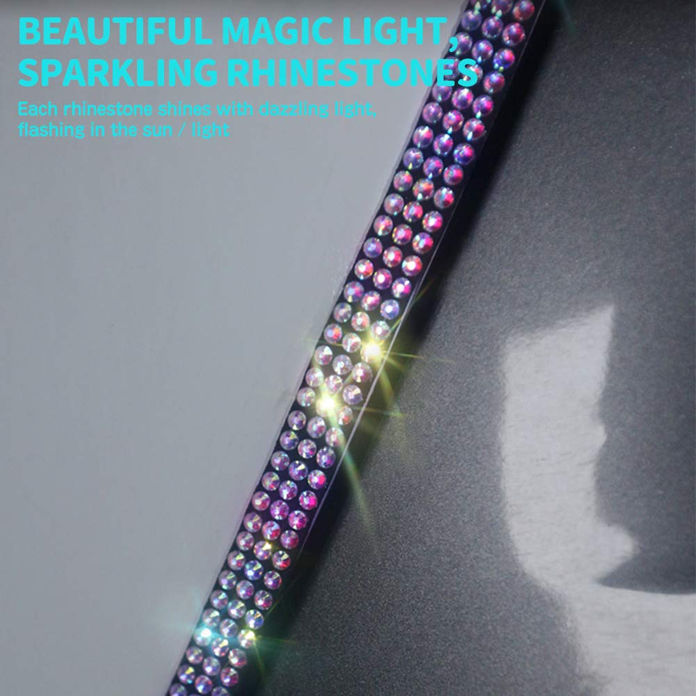 eing Door Edge Anti-Scratch Sticker Door Crash Bumper Crystal Bling Protection Tape Rubber Strip Sticker,Car Door Protector,Car Door Guard,Car Door Protection,90cm/35.4" Each One,4Pack/Set,Multicolor - Image 4