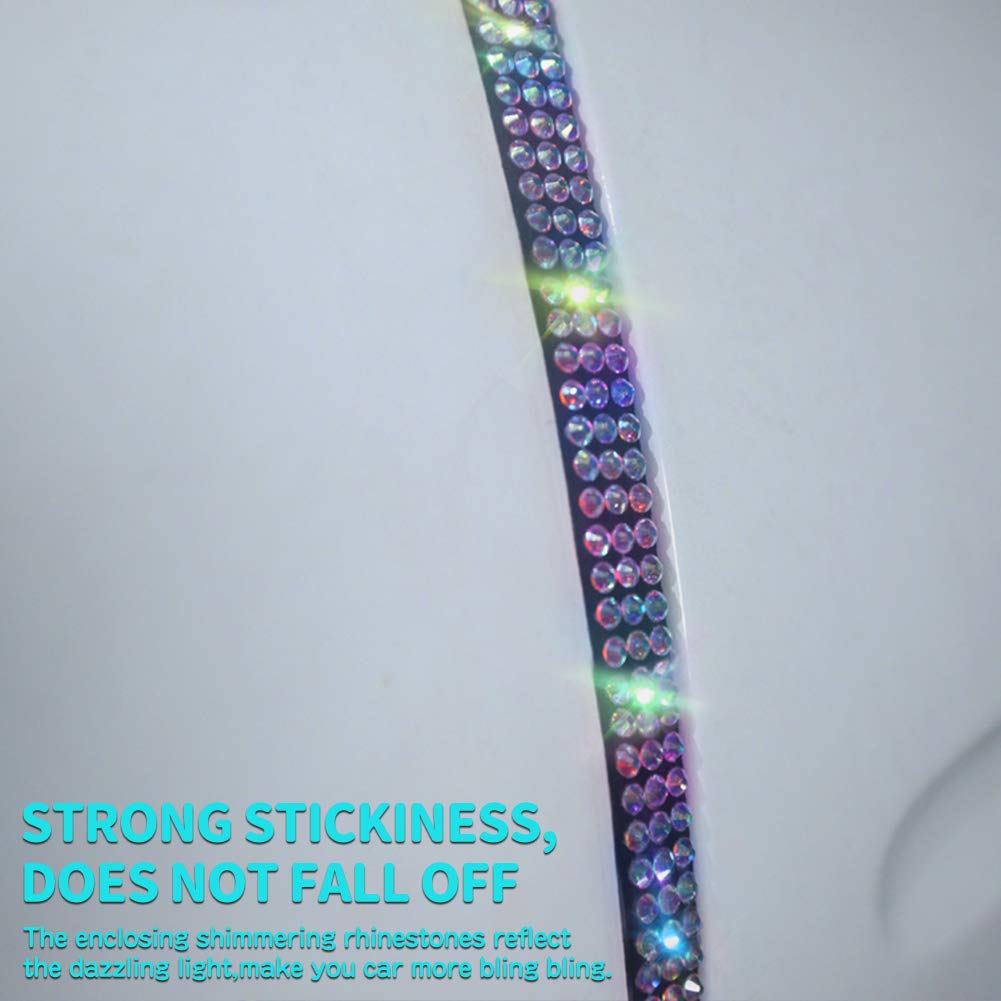 eing Door Edge Anti-Scratch Sticker Door Crash Bumper Crystal Bling Protection Tape Rubber Strip Sticker,Car Door Protector,Car Door Guard,Car Door Protection,90cm/35.4" Each One,4Pack/Set,Multicolor - Image 5