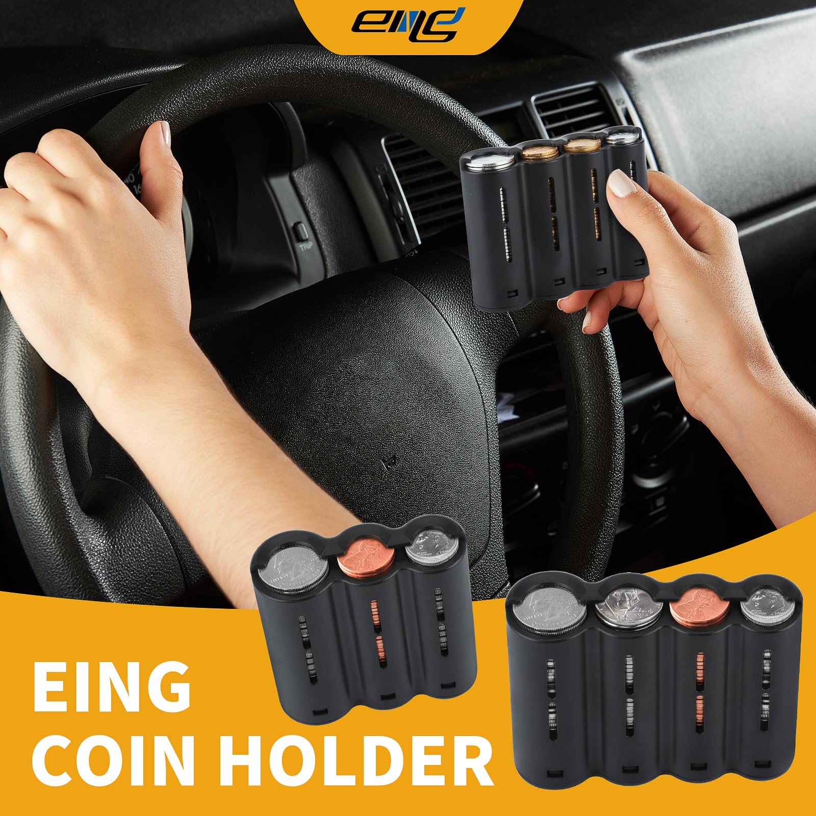 Eing Portable Coin Organizer - Universal Storage for Car, Wallets, Pockets (8 Layer / 2-Pack) - Image 7