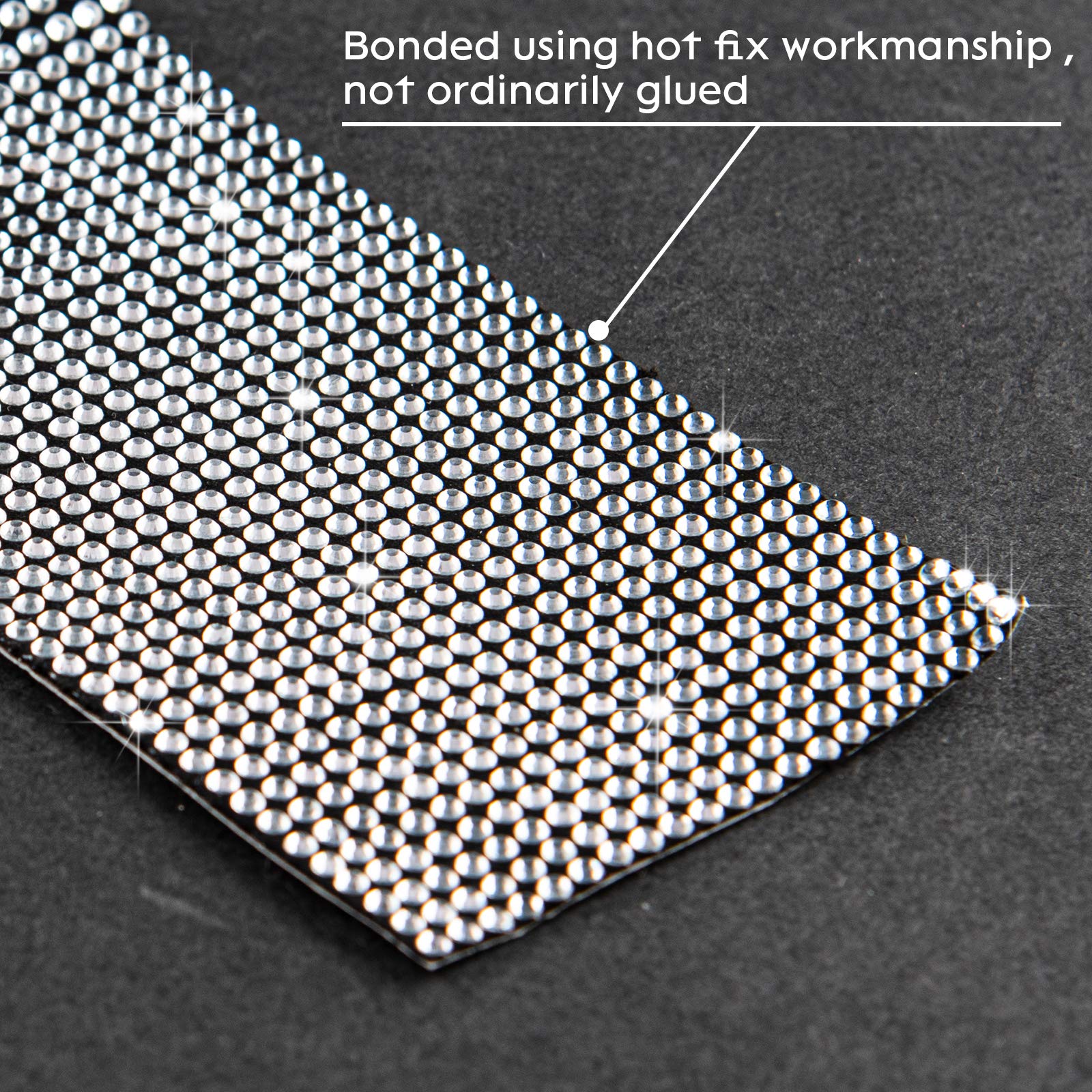 eing Rear Bumper Protector Guard DIY Universal Bling Crystal Rubber Scratch-Resistant Trunk Door Entry Guards Accessory Trim Cover for SUV/Cars(2-Pack,Width7CM/2.8",Long60CM/23.6"),White - Image 4